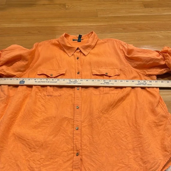 Lauren Ralph Lauren women’s button down 100% linen shirt size 3X. - Picture 4 of 5